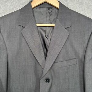 Marcello Sartoria Mens Charcoal Gray Wool Blend Blazer Suit Jacket Size 42 NEW